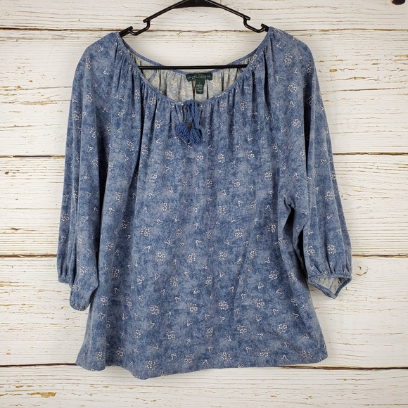 Ralph Lauren Tops - Ralph Lauren Floral Print Peasant Top